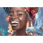 AFRICAN LADY CANVA WITH RELIEF