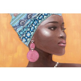 AFRICAN LADY CANVA WITH RELIEF