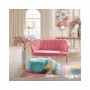 VELVET 2 SEATER SOFA PINK