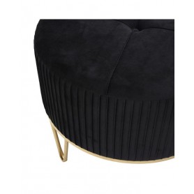 METAL/FABRIC STOOL BLACK/GOLDEN