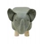 WOODEN/PU STOOL W/ELEPHANT HEAD