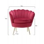 VELVET ARMCHAIR BURGUNDY RED