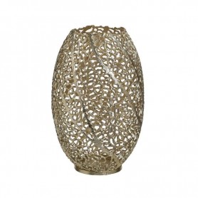 METAL PERFORATED VASE GOLD D25X38