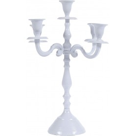 ALUMINIUM CANDLE HOLDER IN WHITE