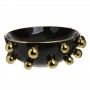 CERAMIC BOWL BLACK/GOLDEN 30X10