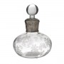 GLASS DECANTERS W/METALLIC TOP