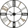 WOOD/METAL WALL CLOCK NATURAL/BLACK