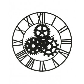 METAL WALL CLOCK BLACK