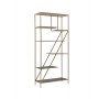 METAL/WOODEN SHELF GOLDEN/BLACK