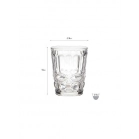 S/6 WHISKEY GLASS CLEAR 210CC D8X10