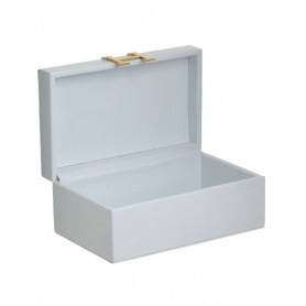 PU JEWELLERY BOX WHITE/GOLDEN BIG