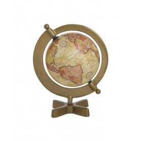 METAL/PL GLOBE GOLDEN/BEIGE 17X13X21