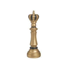 RESIN CHESS PAWN GOLDEN/BLACK 7X7X22