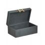 S/2 PU JEWELLERY BOX GREY/GOLDEN