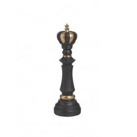 RESIN CHESS PAWN GOLDEN/BLACK 7X7X22