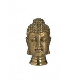 BUDDHA CERAMIC HEAD GOLDEN 15X14X26