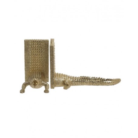 FERMALIBRI S/2 RESIN BOOKEND CROCODILE