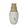 CERAMIC VASE WHITE/GOLDEN D16X35