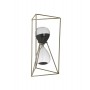 HOURGLASS W/METAL STAND GOLD/BLACK