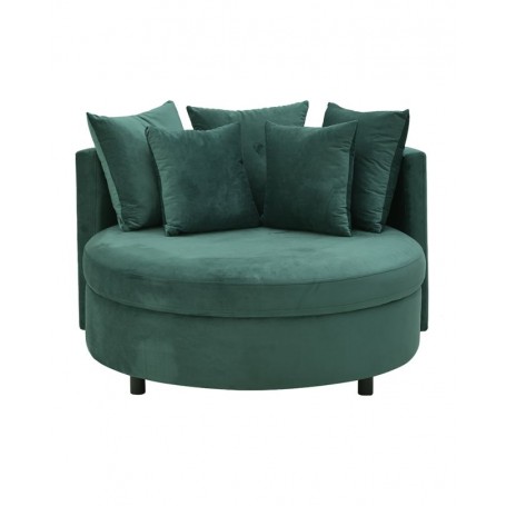 VELVET LOUNGE CHAIR DARK GREEN