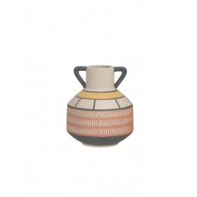 CERAMIC VASE MULTICOLOR D13X15