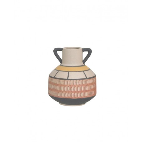 CERAMIC VASE MULTICOLOR D13X15