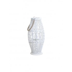 WOODEN/ROPE LANTERN WHITE/NATURAL