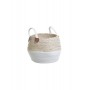 FABRIC BASKET NATURA/WHITE D29X28/38