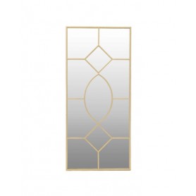 METAL WALL MIRROR GOLDEN 60X4X133