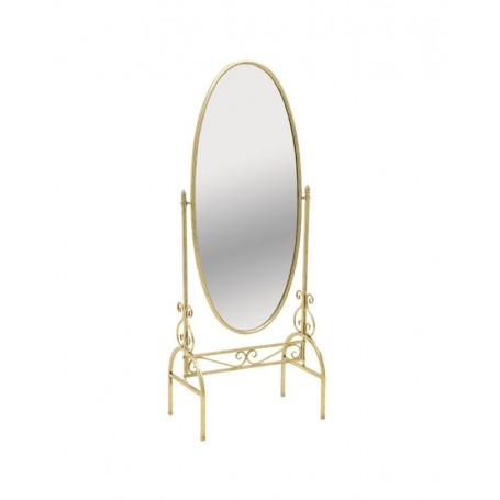 METAL FLOOR MIRROR GOLD 65X38X158