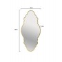 METAL WALL MIRROR GOLD 56X3X120