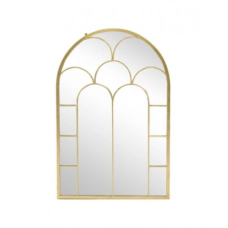 METAL WALL MIRROR GOLDEN 60X3X90