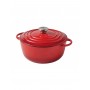 CASSERUOLA COCOTTE ROSSA GHISA 3LT