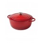 CASSERUOLA COCOTTE ROSSA GHISA 4 LT