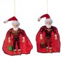 SUPER HERO SANTA W/CAPE JOINT. ORN ASS/2