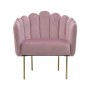 METAL/VELVET ARMCHAIR PINK 76X60X73/46