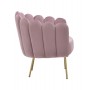 METAL/VELVET ARMCHAIR PINK 76X60X73/46