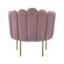 METAL/VELVET ARMCHAIR PINK 76X60X73/46