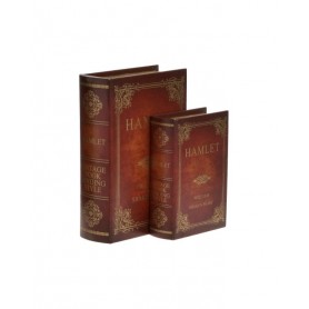 S/2 PU BOOK/BOX HAMLET RED/GOLDEN