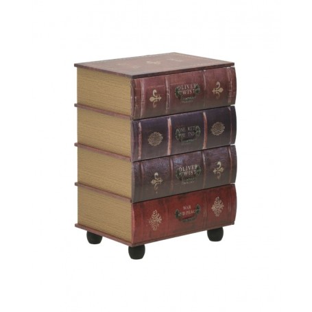 PU CABINET BOOKS MULTICOLOR 40X30X56