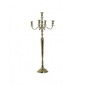 METAL 5 SEAT CANDLE HOLDER GOLDEN