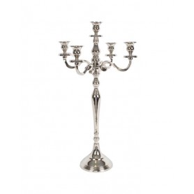 NICKLE PLATED CANDLE STAND 37X37X64