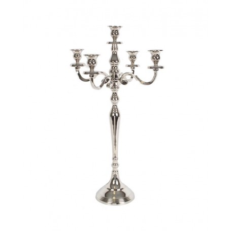 NICKLE PLATED CANDLE STAND 37X37X64