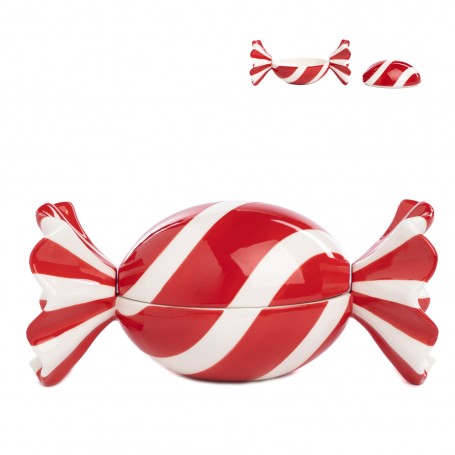 CER.SWIRL STRIPE CANDY BOX 21CM