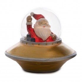 LED L.SUPER SANTA IN UFO 17CM