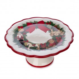 CER.XMAS WREATH CAKE STAND 21,5CM