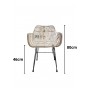 SEDIA CON BRACCIOLO RATTAN IRON NATURAL