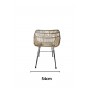 SEDIA CON BRACCIOLO RATTAN IRON NATURAL