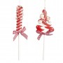 BEAD.SWIRL LOLLIPOP W/BOW ORN ASS/2 16CM