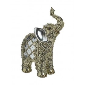 A ELEFANTE RESINA DORATO 14X8X20